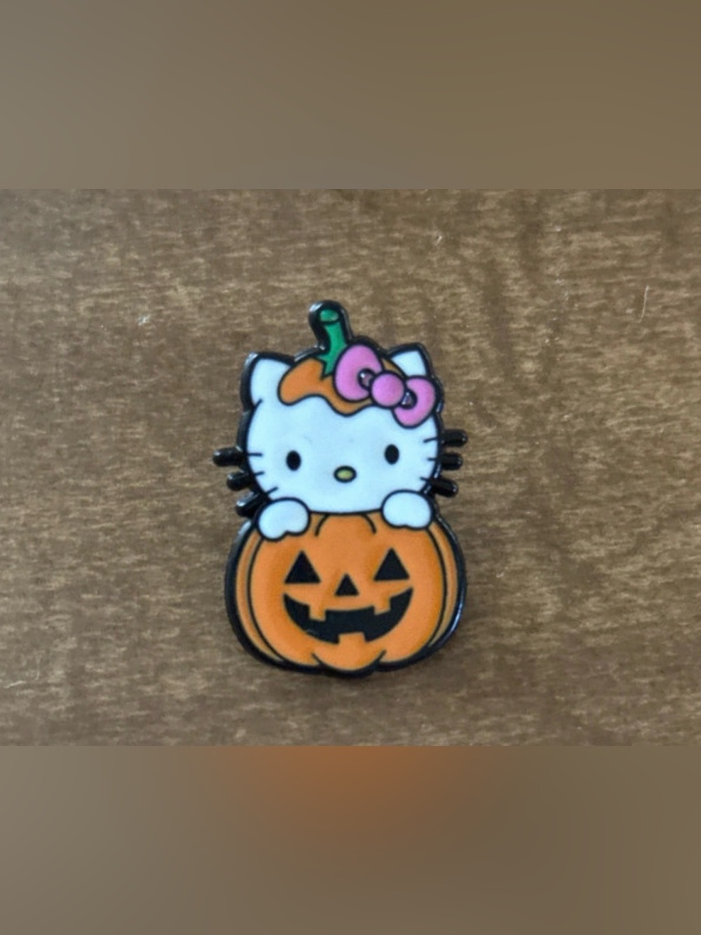 Hello Kitty Halloween Pumpkin Pin - Orange, White & Pink